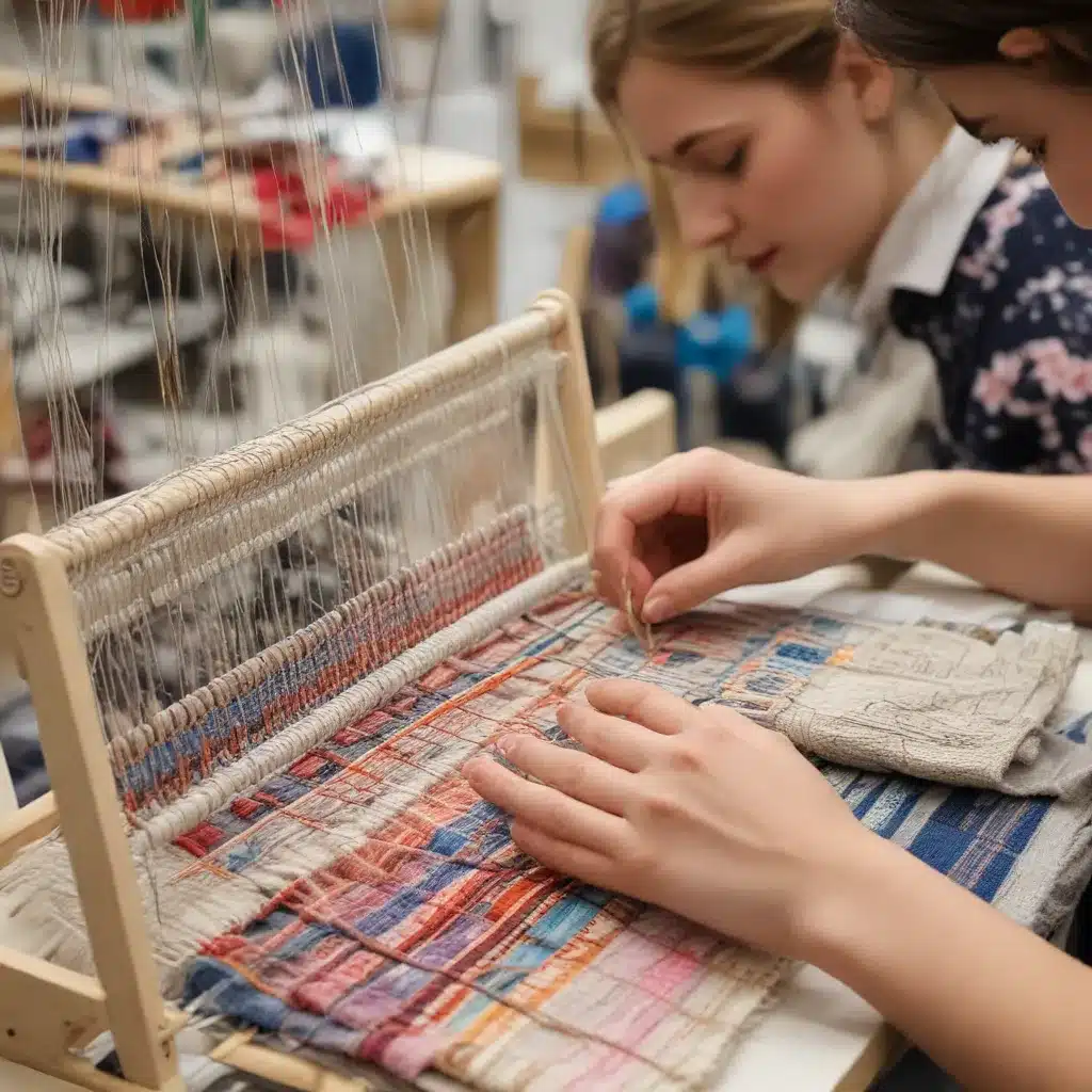 Discover the Beauty of Textiles: Student Weaving and Embroidery Display